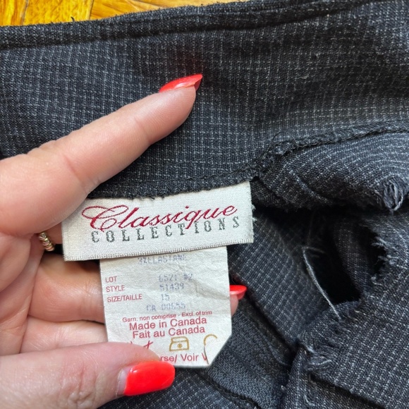 vintage 80s n/90s slight plaid skirt size 15 - Picture 2 of 7